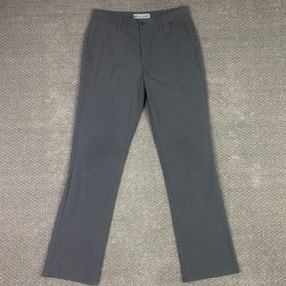 Travis Mathew Pants Men's 30 Gray Chino Golf Performance Stretch